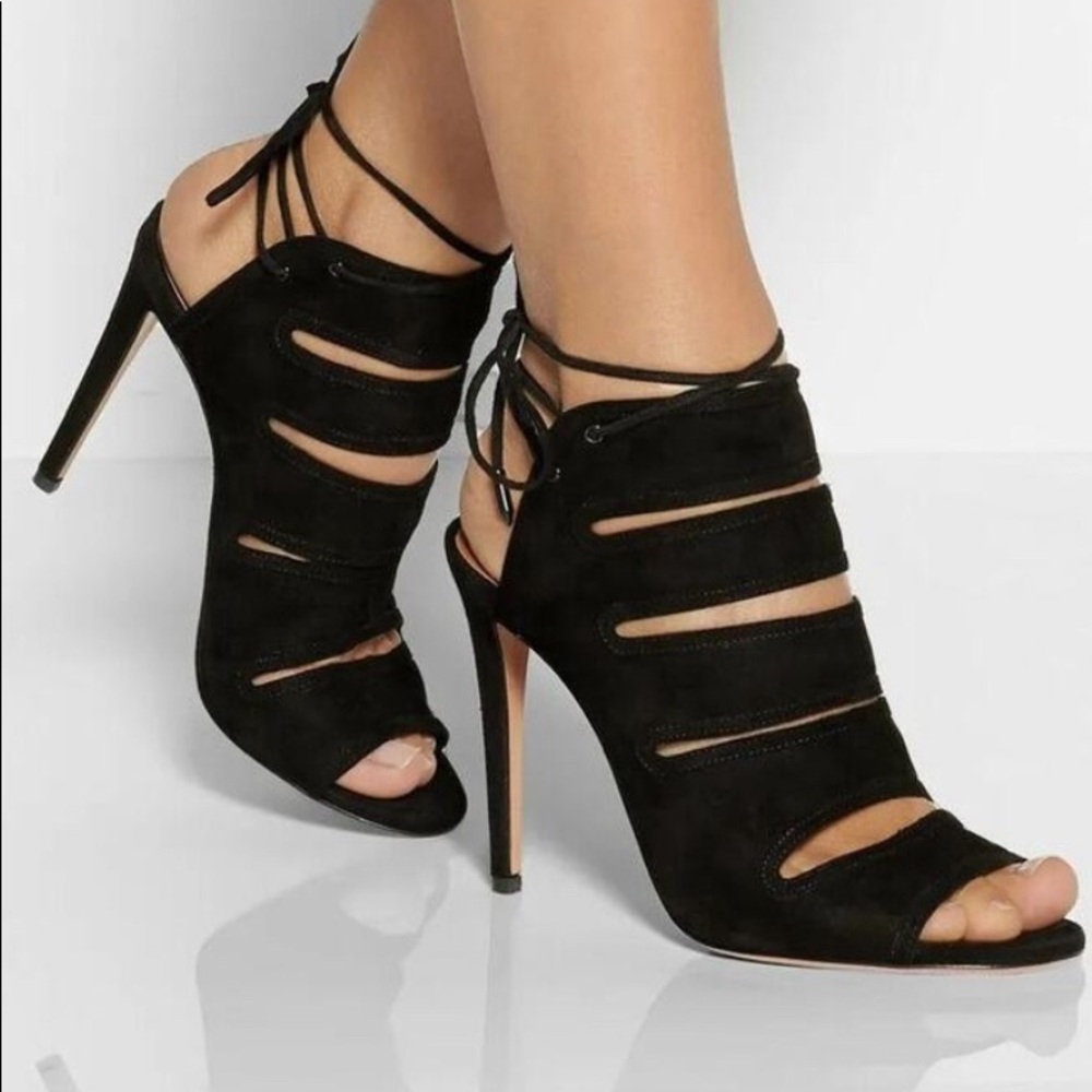 Aquazurra suede heels